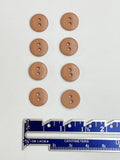 Buttons Plastic Set of 8 or 9 - Beige