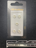 Button Plastic Set of 5 Vintage - Black or White
