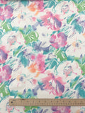 Cotton Vintage - White with Bright Flowers