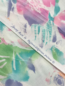 Cotton Vintage - White with Bright Flowers