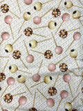 2 7/8 YD Quilting Cotton - Cake Pops with Polka Dots