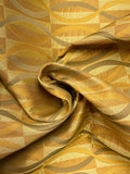 2 1/8 YD Polyester Home Dec. Brocade - Golden Yellows Tan and Brown