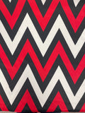 Nylon - Red, Black and White Zig-Zags