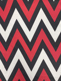 Nylon - Red, Black and White Zig-Zags