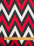 Nylon - Red, Black and White Zig-Zags