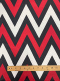 Nylon - Red, Black and White Zig-Zags