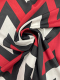 Nylon - Red, Black and White Zig-Zags