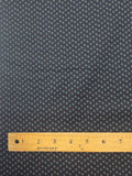 Cotton Vintage - Dark Navy Blue with Tiny Pink Flower Buds