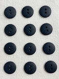 Button Plastic Set of 8, 9 or 12 - Matte Black