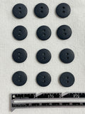 Button Plastic Set of 8, 9 or 12 - Matte Black