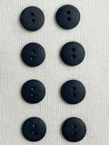 Button Plastic Set of 8, 9 or 12 - Matte Black