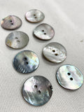 Button Shell Set of 8 or 12 - Pearlescent Abalone
