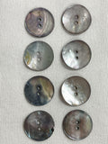 Button Shell Set of 8 or 12 - Pearlescent Abalone