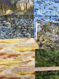 Quilting Cotton Fat Quarter Bundle of 6 - Coordinating Camping and Outdoors Prints