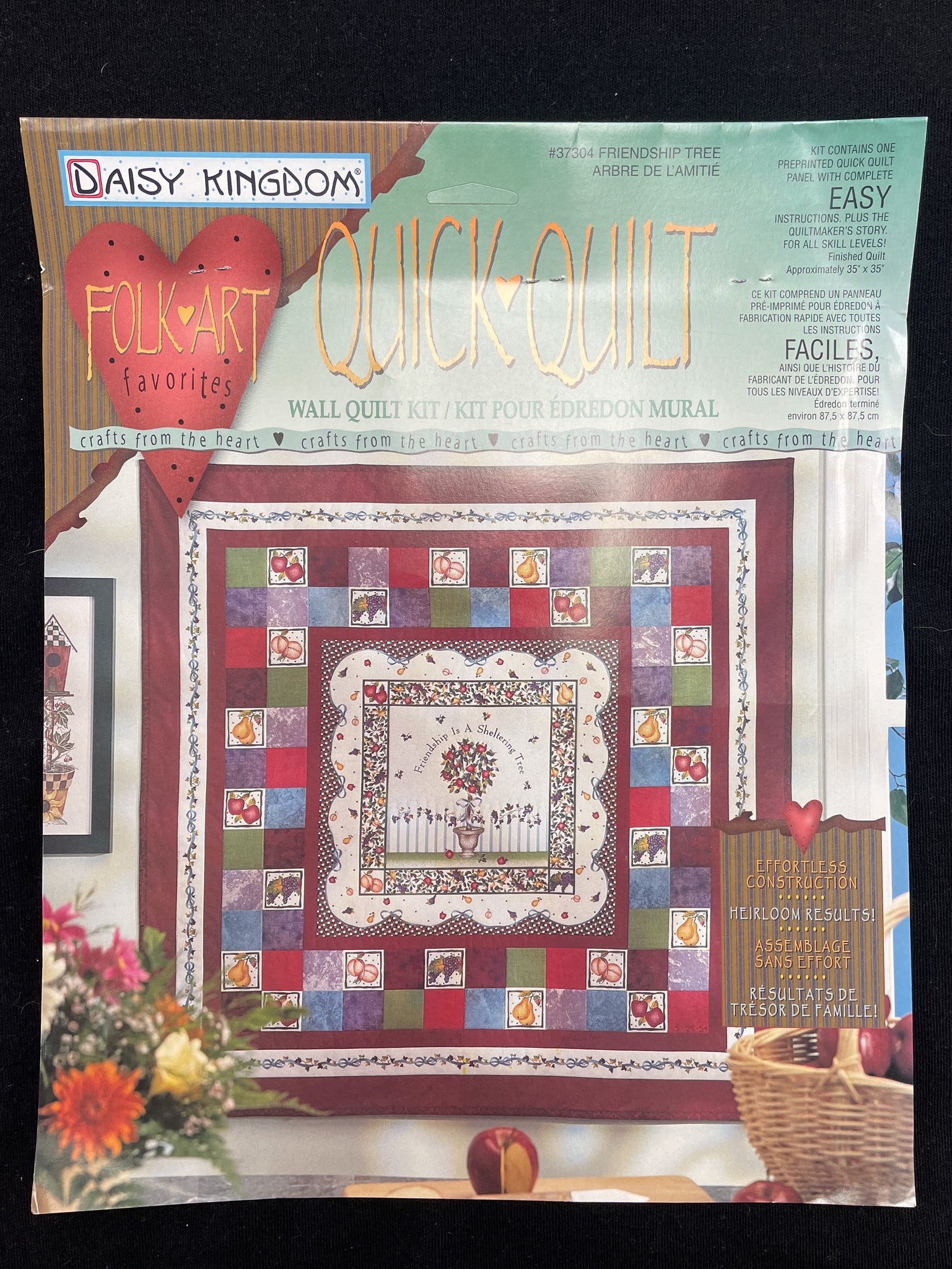 1996's Quilting Cotton Panel Vintage - Printed Patchwork with Fruit