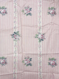 1 1/4 Cotton - Stripes of Pink Flowers and Dashes on Pink