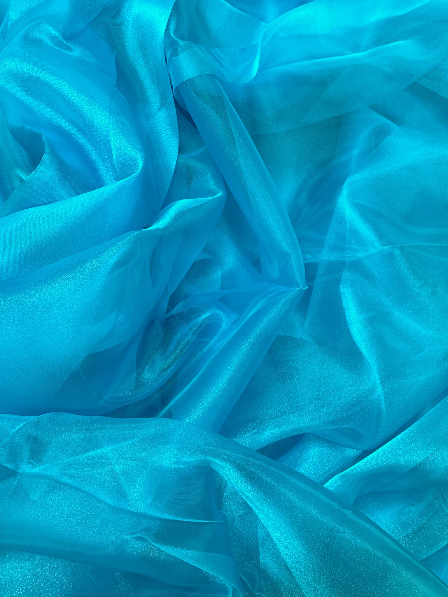 Polyester Organza - Turquoise Blue
