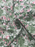 2002 Quilting Cotton - Flowers in Pinks, Greens, and White