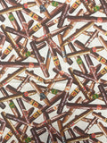1 YD Quilting Cotton - Cigars on Beige