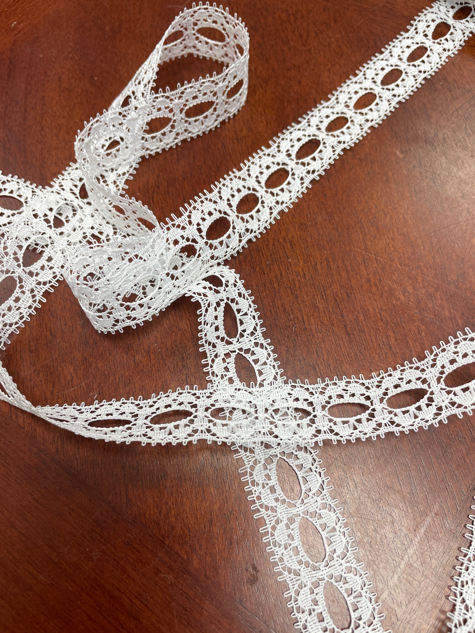 SALE Synthetic Beading (Insertion) Lace By the Yard - White