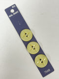 Button Plastic Set of 3 or 4 - Pearlescent Yellow