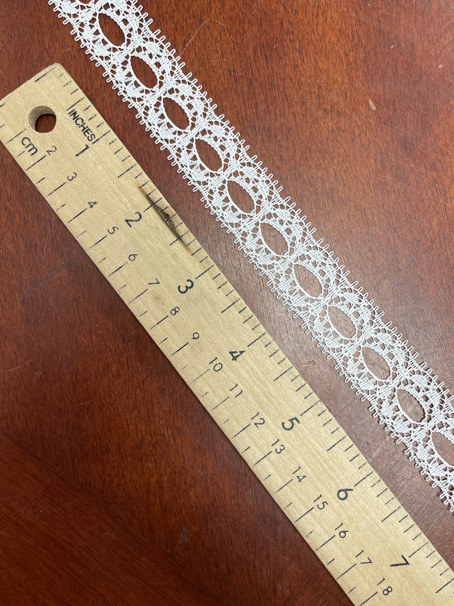 Synthetic Beading (Insertion) Lace By the Yard - White
