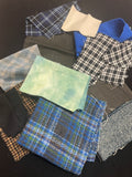 Wool Scraps Remnant Mystery Bundle - Various Colors and Weaves 1 POUND
