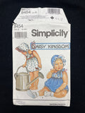 1993 Simplicity 8454 Sewing Pattern - Babies' Romper and Bonnet FACTORY FOLDED