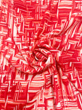 1 YD Nylon Georgette - Red and Oranges on White