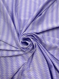 2 3/4 YD Lycra Knit - Light Purple and Silver Zig-Zags
