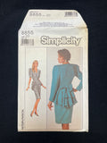 1988 Simplicity 8855 Sewing Pattern - Adult Dresses FACTORY FOLDED