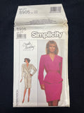 1988 Simplicity 8906 Sewing Pattern - Adult Two-Piece Dresses FACTORY FOLDED