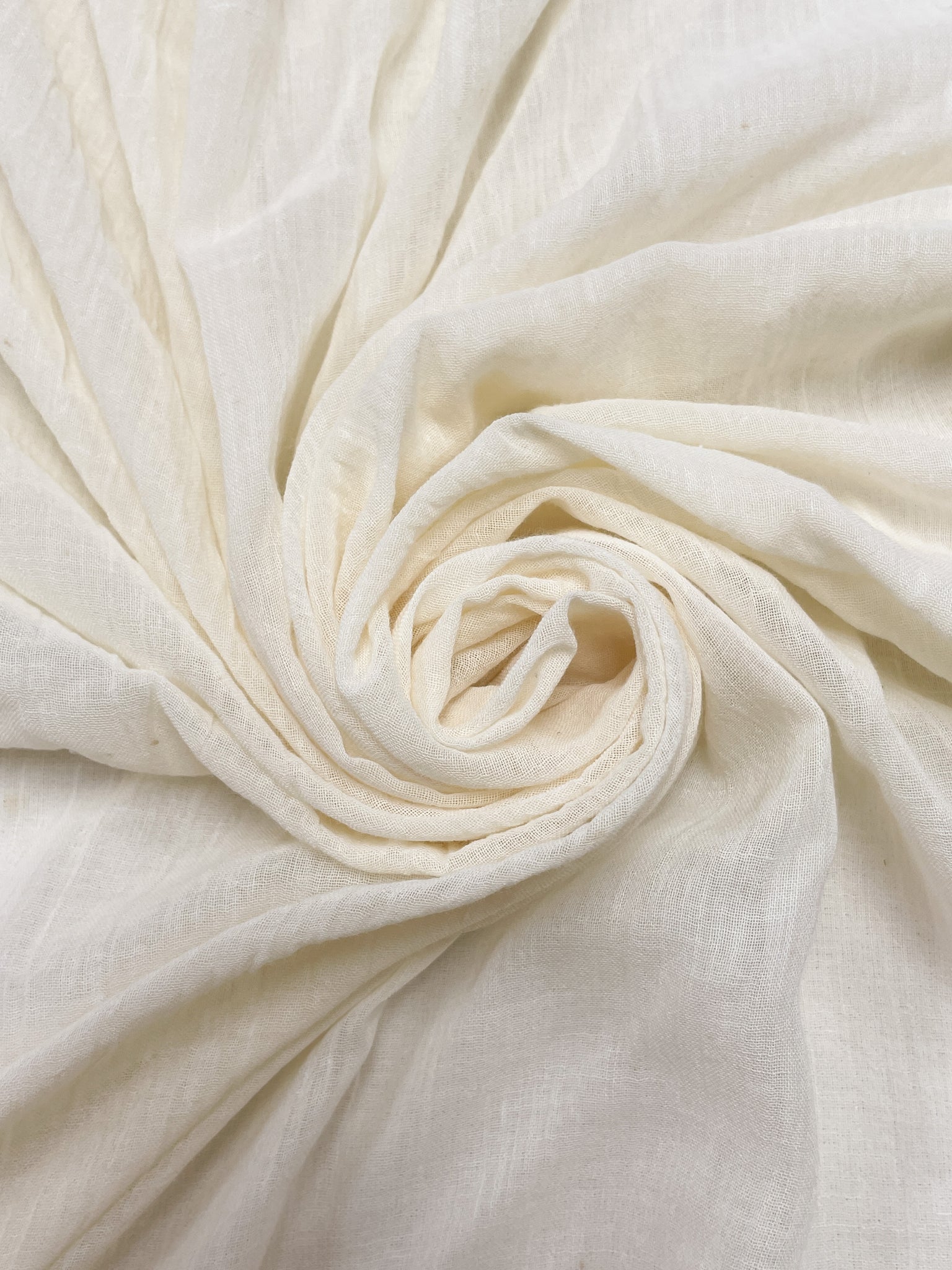 Cotton/Poly Voile Crinkle Vintage - Off White
