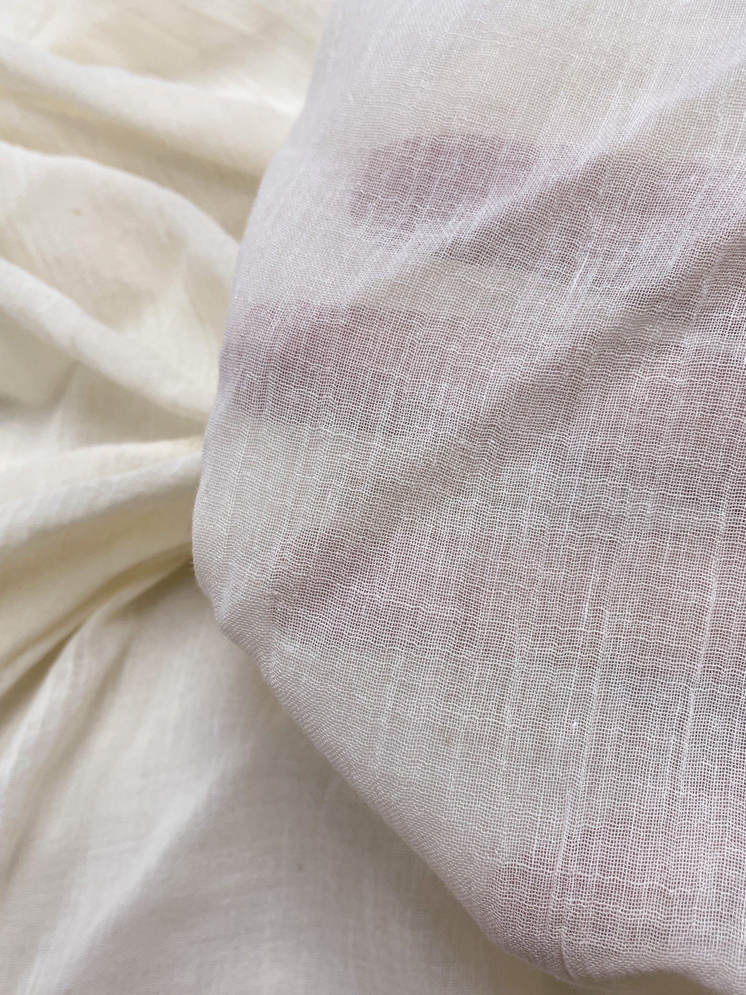 Cotton/Poly Voile Crinkle Vintage - Off White