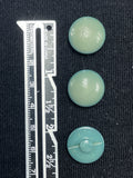 Button Plastic Set of 3 Vintage - 5/8" Ombre Teal Green
