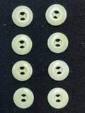 Button Plastic Set of 8 Vintage - 3/4" Pale Mint Green