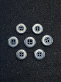 Button Plastic Set of 6 or 7 - 9/16" Very Dark Navy Blue