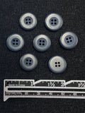 Button Plastic Set of 6 or 7 - 9/16" Very Dark Navy Blue