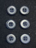 Button Plastic Set of 6 or 7 - 9/16" Very Dark Navy Blue