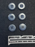 Button Plastic Set of 6 or 7 - 9/16" Very Dark Navy Blue
