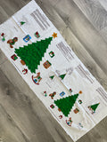 1/2 YD Cotton Panel Vintage - Christmas Appliques