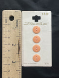 Button Plastic Set of 4 - Purple, Peach, Off White or Yellow