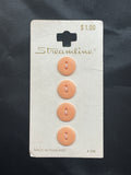 Button Plastic Set of 4 - Purple, Peach, Off White or Yellow