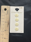 Button Plastic Set of 4 - Purple, Peach, Off White or Yellow