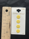 Button Plastic Set of 4 - Purple, Peach, Off White or Yellow