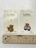Button Set of 2 Vintage - Teddy Bears
