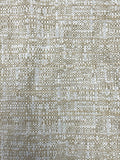 Cotton/Poly - Beige and White Large Weave