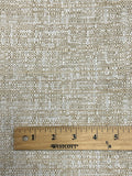 Cotton/Poly - Beige and White Large Weave