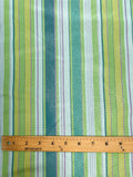 4 3/8 YD Nylon Taffeta Yarn-Dyed Stripes - Aqua, Teal, Green and Purple