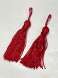 SALE Tassels Set of 2 - Red